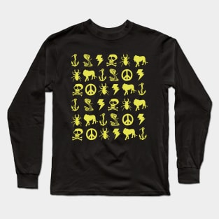 Jesse Pinkman Yellow Icons Long Sleeve T-Shirt